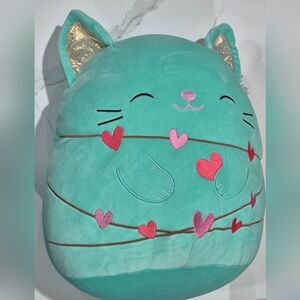 🌸 BNWT 12” Squishmallow Charisma Mint Cat Valentine Plush with Tag